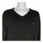 Tommy Hilfiger Mens Black V-Neck Sweater Size Large Logo Long-Sleeve Casual