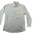 Van Heusen Mens Sea Grass Dress Shirt Regular Fit 15-15.5 Long Sleeve Stretch