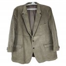 Brad Whitney Mens Beige Corduroy Blazer Size 56 Classic 2 Button Suit Jacket