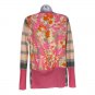Clements Ribeiro Striped & Floral Cardigan Womens Size S Multicolor Wool Blend O