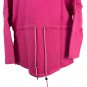 Fisoew Womens Pink Turtleneck Sweatshirt M Side-Slit Tunic Pullover Adjustable