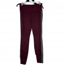Avia Womens Burgundy & Grey Heather Leggings Size M Stretchy Athletic Fit
