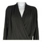 Ann Taylor Factory Womens Black Drape Front Top Long Sleeve Size Small
