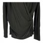 Ann Taylor Factory Womens Black Drape Front Top Long Sleeve Size Small