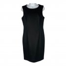 Nine West Black Women’s Sleeveless Sheath Dress Size 6 Sparkle Side Panels