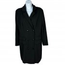 New York & Company Black Double-Breasted Blazer Coat Size Large