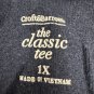 Croft & Barrow The Classic Tee 1X 100% Cotton Navy Blue With White Polka Dots
