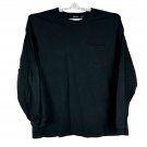 Cherokee Mens Black Long Sleeve Cotton Shirt XL Pocket Crew Neck Casual Cherokee Mens Black Long Sleeve Cotton Shirt XL Pocket Crew Neck Casual