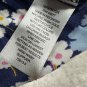 Ana A New Approach Womens XL Floral Print Navy Short Sleeve Blouse Lightweight