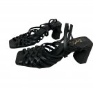 Black Seychelles Leather Strappy Heeled Sandals Size 9 Black Seychelles Leather Strappy Heeled Sandals Size 9