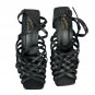 Black Seychelles Leather Strappy Heeled Sandals Size 9