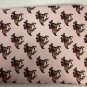 Beauxtied Pink Silk Horse Pattern Tie 100% Handmade Imported Silk