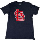 47 St. Louis Cardinals Mens S Red Logo T-Shirt Navy MLB Cotton Blend Casual Top