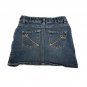The Childrens Place Girls Denim Skirt Size 8 Blue Floral Embroidered Stretch
