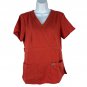 Greys Anatomy By Barco Womens Scrub Top Size M Red Polyester/Rayon