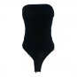 Strapless Black Bodysuit Size 6 By Nasty Gal Collection Viscose & Elastane Blend