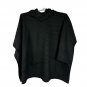 Le Moda Black Pleat Poncho One Size Lightweight Sophisticated Design