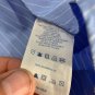 Lands End Mens Pinpoint Oxford Stripe Shirt Size 17-33 Long Sleeve Blue Cotton