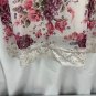 No Boundaries Womens Floral Ivory Top Lace Detail Long Sleeve L (11-13)