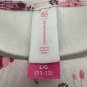 No Boundaries Womens Floral Ivory Top Lace Detail Long Sleeve L (11-13)