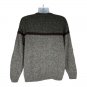 BKE Mens Wool Blend Sweater L Gray Ribbed Knit V-Neck Made USA Cozy Warm Durable