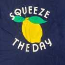 Kim Rogers Womens Squeeze The Day Navy Graphic Tee XXL Relaxed Fit Crewneck
