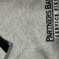 Lands End Partners Bank Mens Polo Shirt Size L Gray Black Trim Embroidered Logo