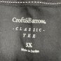 Croft & Barrow Black Classic Tee 3X Womens Plus Size Casual Stretch Cotton Shirt