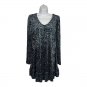 Wild Fable Womens Floral Long Sleeve Babydoll Dress Small Black Multi