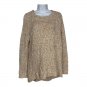 Loft Womens Knit Sweater Medium Tan/White Speckled Texture Relaxed Fit