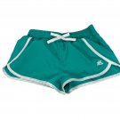 ZeroXposur Girls Swimwear Board Shorts Elastic Waist Teal White Trim Size 7