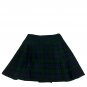 Blackwatch Tartan Plaid Pleated Mini Skirt Size 30 Acrylic Adjustable Buckles