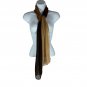 Two-Tone Sheer Chiffon Scarf For Women Brown & Beige Lightweight & Versatile