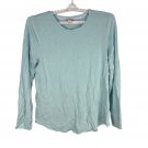J Crew Womens Light Blue Long Sleeve Crew Neck Wrinkle Resistant Soft Top Large
