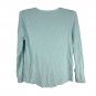 J Crew Womens Light Blue Long Sleeve Crew Neck Wrinkle Resistant Soft Top Large