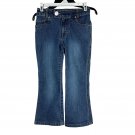 Faded Glory Girls Flare Leg Jeans Size 10 Dark Stone Wash Denim Stretch
