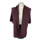 Ann Taylor Open-Front Purple Knit Cardigan Womens Medium Acrylic/Wool Blend Ann Taylor Open-Front Purple Knit Cardigan Womens Medium Acrylic/Wool Blend