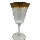 Vintage Tiffin Franciscan Crystal Goblet Minton Stem 14196 Gold Scroll Band Vintage Tiffin Franciscan Crystal Goblet Minton Stem 14196 Gold Scroll Band