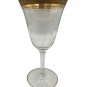 Vintage Tiffin Franciscan Crystal Goblet Minton Stem 14196 Gold Scroll Band