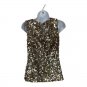 Forever 21 Gold Sequin Sleeveless Tank Top Womens Small Party Night Out