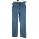 Blue Denim Womens XS Straight Leg Jeans 90% Cotton 10% Spandex Stretch Machine W