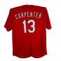 St. Louis Cardinals Carpenter 13 Red Mens Jersey Button-Up Team Logo