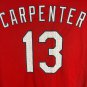 St. Louis Cardinals Carpenter 13 Red Mens Jersey Button-Up Team Logo
