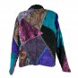 Boho Patchwork Jacket Medium Multicolor Gold Buttons Embroidered India