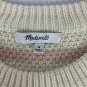 Madewell Womens M Striped Sweater Beige Pink Cotton Blend Crew Neck Long Sleeve