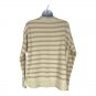 Madewell Womens M Striped Sweater Beige Pink Cotton Blend Crew Neck Long Sleeve