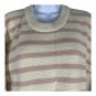 Madewell Womens M Striped Sweater Beige Pink Cotton Blend Crew Neck Long Sleeve