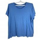 Woman Within Blue Short-Sleeve Tee 3X 30/32 Plus Size Relaxed Fit Lightweight Co Woman Within Blue Short-Sleeve Tee 3X 30/32 Plus Size Relaxed Fit Lightweight Co