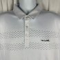 Travis Mathew Mens XL White Pima Cotton & Polyester Polo Shirt Button Closure