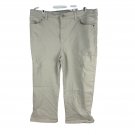 Gloria Vanderbilt Amanda All Around Slimming Beige Capri Pants Size 14